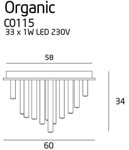 Plafon led ORGANIC CHROM duży C0115 - MaxLight na Arena.pl
