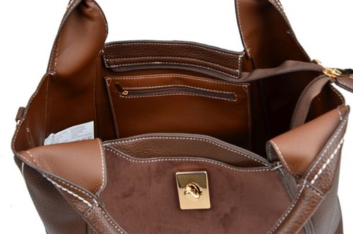 BESTINI torebka damska SHOPPER na ramię A4 ZAMSZ czekolada shopper na Arena.pl