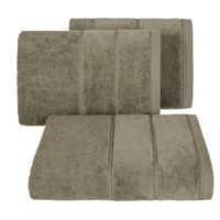 Ręcznik bawełniany z welurową bordiurą MARI 30x50 brązowy