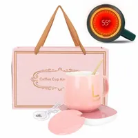 ZESTAW PODGRZEWACZ DO KAWY/HERBATY KUBEK ŁYŻKA KABEL USB PREZENT