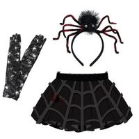 ZESTAW HALLOWEEN I Z PAJĄKIEM SPÓDNICZKA RĘKAWICZ