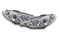 Lampy Reflektory PEUGEOT 206 (02-06) RINGI CHROM