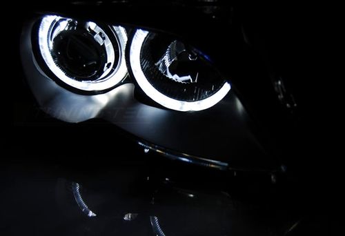 LAMPY Do BMW E46 Od 2001 Do 2005 SEDAN TOURING BIAŁE Ringi LED GRATIS H7 na Arena.pl