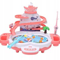 ZESTAW DO ŁOWIENIA RYBEK INTERAKTYWNY NA MAGNES ZJEŻDŻALNIA WĘDKI WODA DŹWI