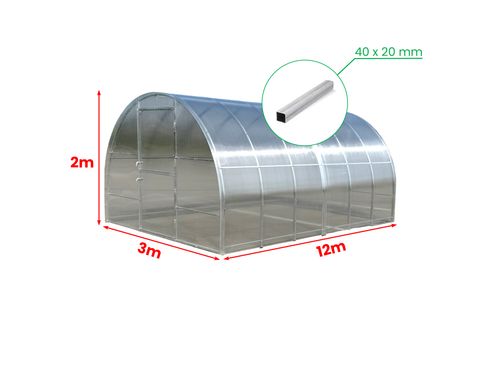 Szklarnia Profimet Mocna Went Plus 3x12m 4mm na Arena.pl