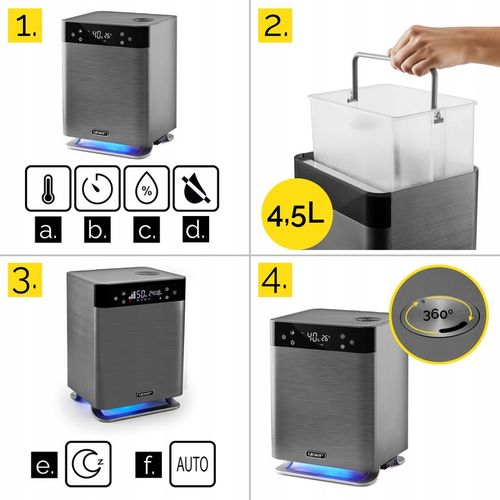 5w1 Nawilżacz powietrza Oczyszcza Jonizator Yoer AUTOMATYCZNY +Aromaterapia na Arena.pl