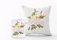 Zestaw PODUSZKA i KUBEK z nadrukiem PREZENT na urodziny dla cioci + imię