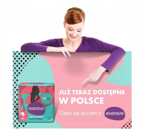MAJTKI CHŁONNE MENSTRUACYJNE DLA KOBIET EVEREVE 30 SZT. ROZ: M-L na Arena.pl