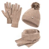 Damski zestaw zimowy czapka szal rękawiczki HZ0012 HEYO
