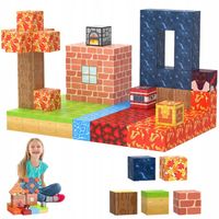 MAGNETYCZNE KLOCKI 100 SZT ABS DO TWÓRCZEJ ZABAWY ROZWIJAJĄCEJ KREATYWNOŚĆ