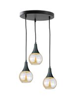 Lampa wisząca 3xE27 LACRIMA HONEY BLACK