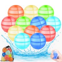 Kule Wodne Bomby Silikonowe Wielorazowe Zestaw 12 Sztuk Mix Kolorów