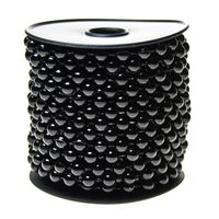 CZARNY ŁAŃCUCH CHOINKOWY 8 m koraliki na choinkę GIRLANDA