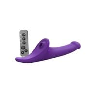 dildo multi orgasm wibrujące strap on me l fioletowe