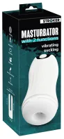 stroker model dual white - system ssania i wibracji, 21 cm