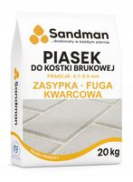 PIASEK KWARCOWY Premium ZASYPKA FUGA DO KOSTKI BRUKOWEJ Suchy 20 kg