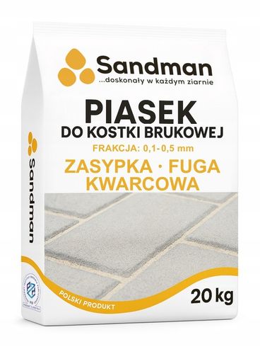PIASEK KWARCOWY Premium ZASYPKA FUGA DO KOSTKI BRUKOWEJ Suchy 20 kg na Arena.pl