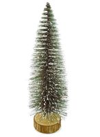 CHOINKA SZTUCZNA NA PNIU z brokatem 35 cm BRĄZOWA