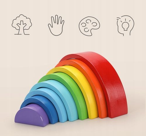 drewniane klocki tęcza jhtoy-318 na Arena.pl
