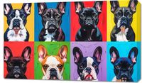 Obraz 100x60cm Buldogi Francuskie
