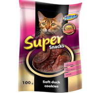 HILTON miękkie ciasteczka KACZKA 92% mięsa kaczki przysmak kota 100g