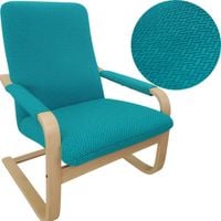 POKROWIEC NA FOTEL FINKA ŻAKARD JODEŁKA TURKUSOWY