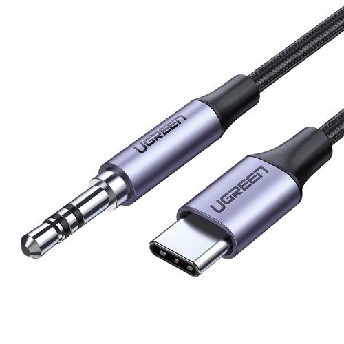 Kabel mini jack 3,5mm AUX do USB-C UGREEN AV143, 1m (czarny) na Arena.pl
