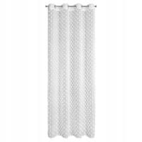 Elegancka zasłona gotowa AURELIA Eva Minge 135x250 biała pompony glamour