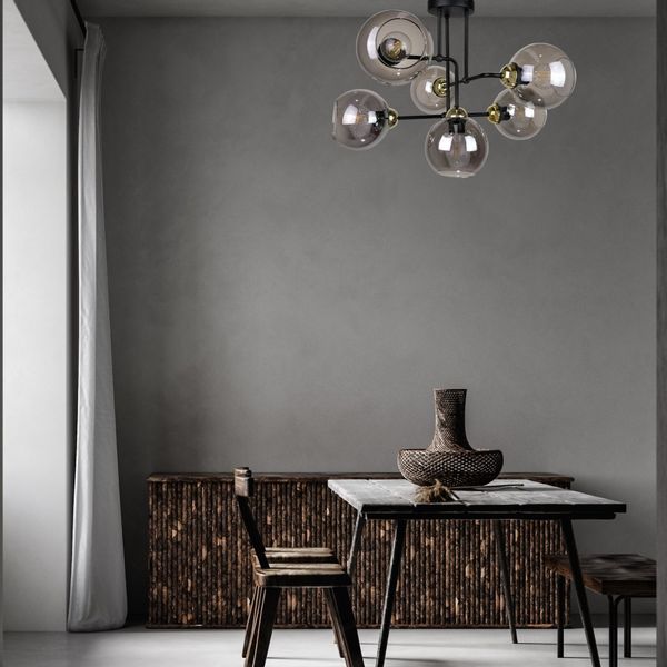 Lampa sufitowa 6xE27 COSMO BLACK/GOLD zdjęcie 3