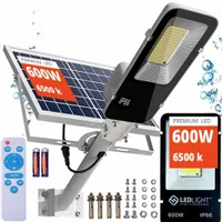 MOCNA DUŻA LAMPA SOLARNA LED ULICZNA OGRODOWA PILOT regulowany panel