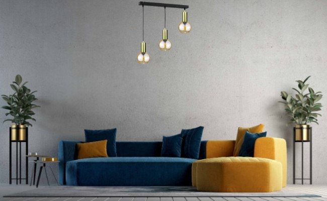 Lampa wisząca 3xE27 JANTAR GOLD zdjęcie 6