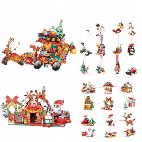 KALENDARZ ADWENTOWY 24 ELEMENTY KLOCKI KONSTRUKCYJNE ŚWIĘTA PREZENT DZIECKO na Arena.pl