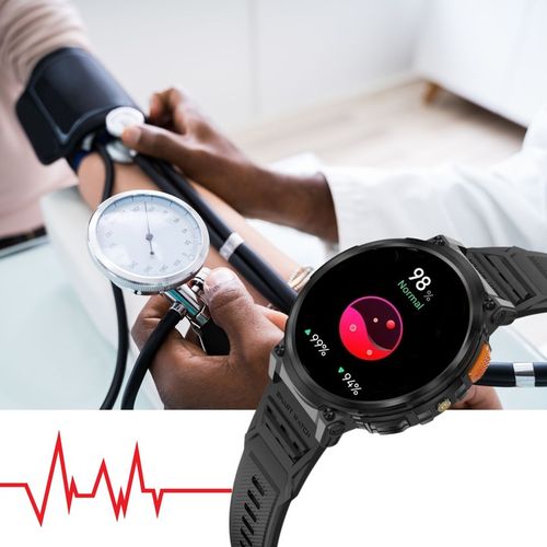 DUŻY zegarek męski SMARTWATCH GRAVITY z ROZMOWAMI DUŻA BATERIA 730mAh 1.85" na Arena.pl