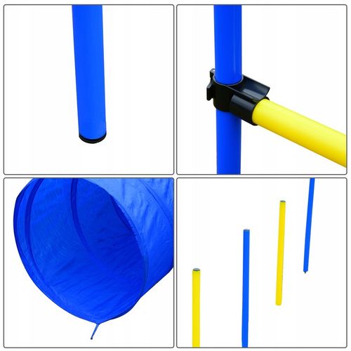 PawHut ZESTAW AGILITY DLA PSA/SLALOM TUNEL PŁOTKI na Arena.pl