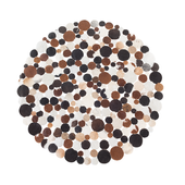 Dywan okrągły skórzany ø 140 cm brązowy SORGUN