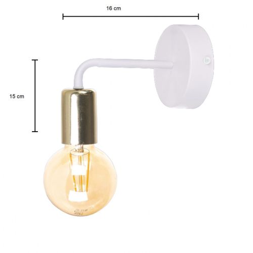 Kinkiet 1xE27 NIXON WHITE/GOLD na Arena.pl