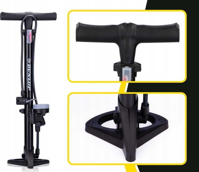 POMPKA ROWEROWA z MANOMETREM do Roweru Podłogowa Samochodowa DUNLOP zdjęcie 13