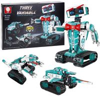 Klocki Konstrukcyjne Robot Sterowany Model 3w1 Czołg Dinozaur 698el