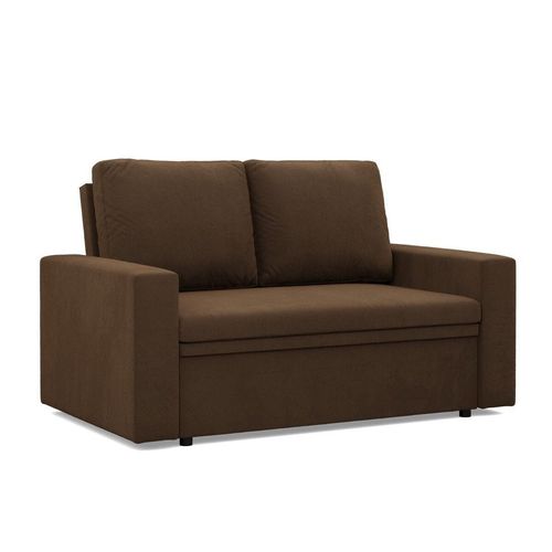 Sofa dwuosobowa, BLOM, Mikrofaza, 148x87x90 cm, brązowy | TYLETEGOTU na Arena.pl