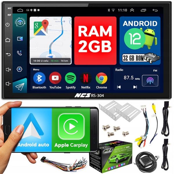 RADIO SAMOCHODOWE 2 DIN ANDROID USB GPS BLUETOOTH zdjęcie 2