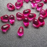 ŁEZKI PLASTIK RÓŻ NEONOWY 6x9MM 50SZT