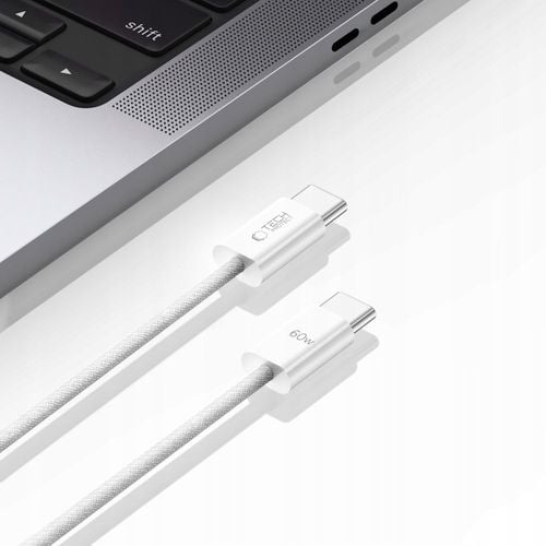 kabel przewód usb-c pd 60w 3a 1m - biały na Arena.pl