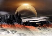 FOTOTAPETA WIDOK PLANETA PRZYSZŁOŚĆ KOSMOS 360x240