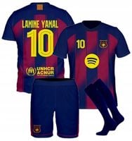 Strój Piłkarski Lamine Yamal Barcelona Koszulka Spodenki Getry r. 140