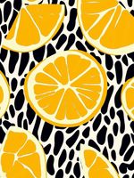 Plakat 60x80cm Nowoczesny Owoce I Cytryny 2 I Pop Art Vintage do Salonu