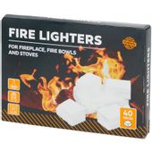 Podpałka rozpałka do kominka pieca paleniska kostka biała 40 szt