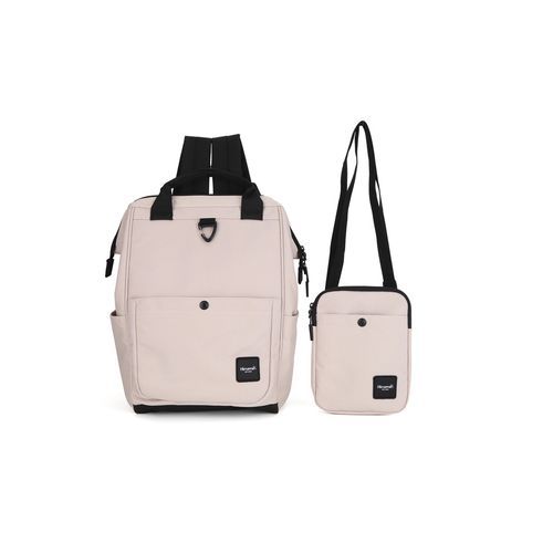 podróżny różowy plecak damski z saszetką - himawari na Arena.pl