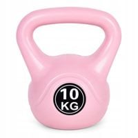 KETTLEBELL KETTLE 10 KG DO ĆWICZEŃ HANTLA KULA FITNESS RÓŻOWY