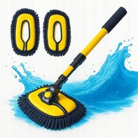 SZCZOTKA Z MIKROFIBRY TELESKOPOWA DO MYCIA OKIEN SZYB SAMOCHODU MYJKA