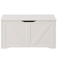 DREWNIANA DUŻA SKRZYNIA DO PRZECHOWYWANIA BIAŁA KUFER NA KOCE POŚCIEL 100cm